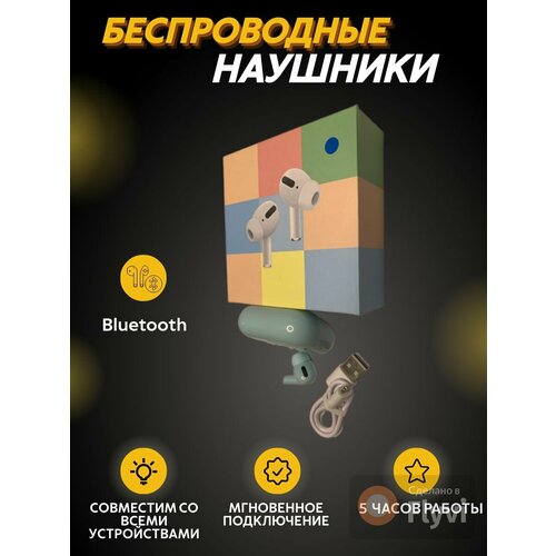 Беспроводные наушники PRO с микрофоном Bluetooth Для IPhone Android Гарнитура 897₽