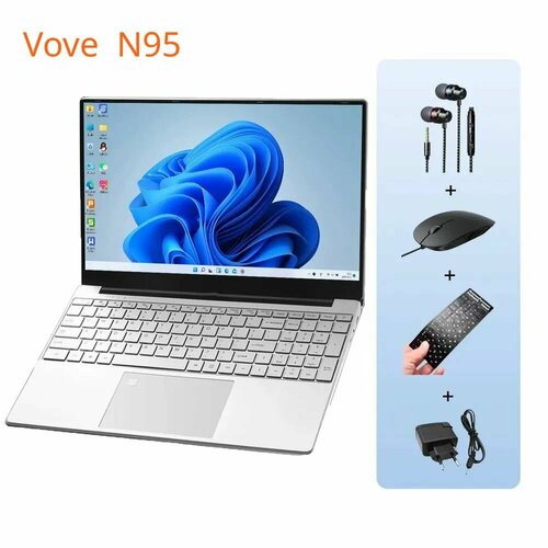 Windows 11 Pro RAM 16 ГБ SSD 512 ГБ Разблокировка отпечатков пальцев Подсветка клавиатуры Наклейки на русскую клавиатуру Ноутбук 156 Intel N95 RAM 512 ГБ SSD Intel UHD Graphics 600 Windows Pro N95 белый серебристый Русская раскладка 5998800₽