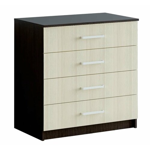 Комод Фиеста, ЛДСП, венге/лоредо, 85x86,6x50 см, 4 ящика.