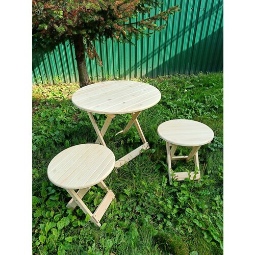 Комплект мебели стол и стулья для бани и балкона