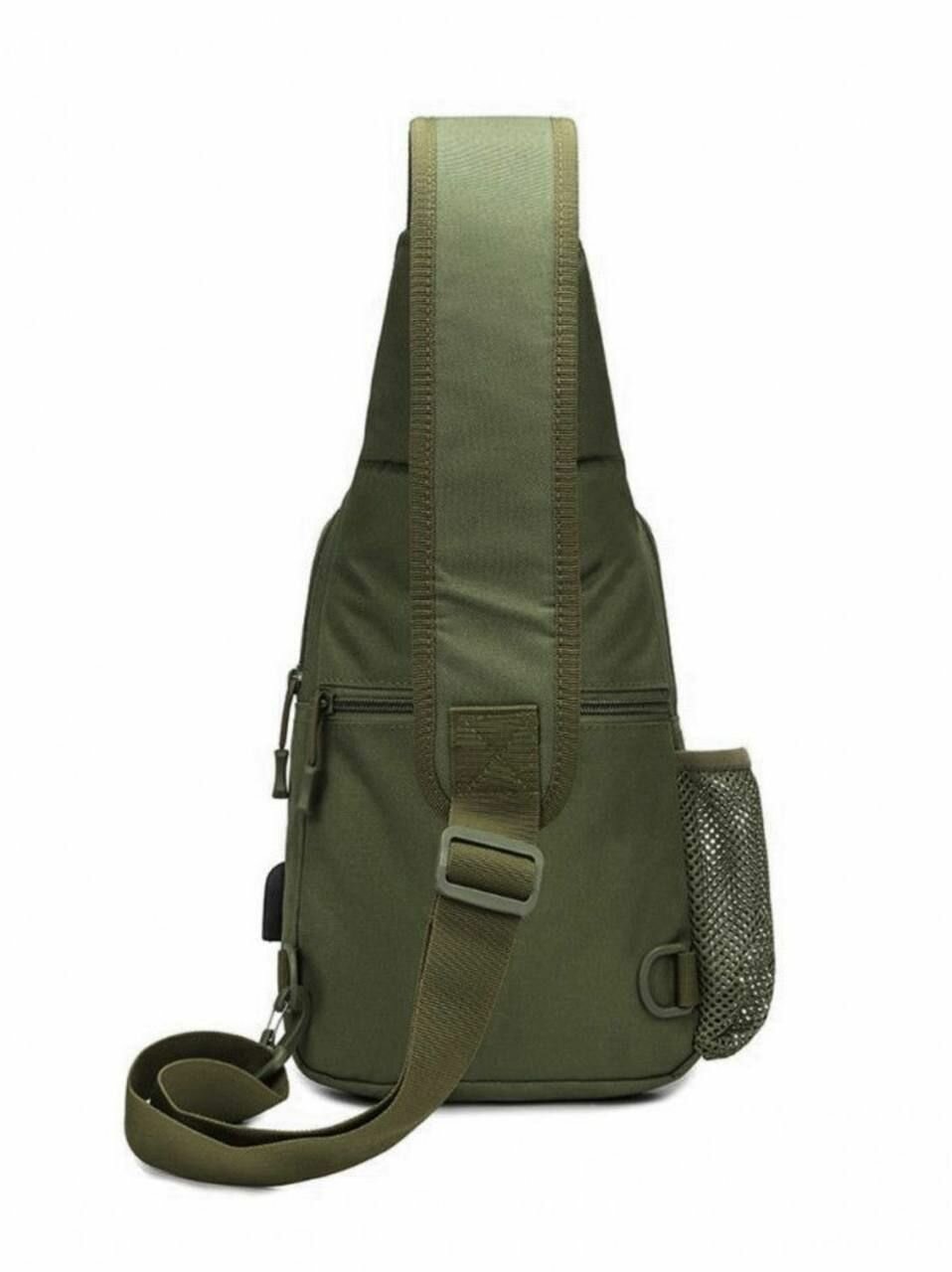 Тактическая сумка рюкзак с USB олива — фото 1