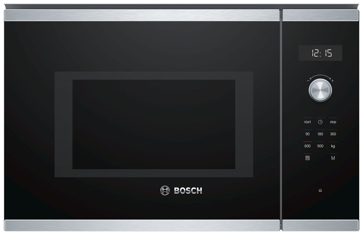 Микроволновая печь встраиваемая BOSCH BFL554MS0, черный/серебристый