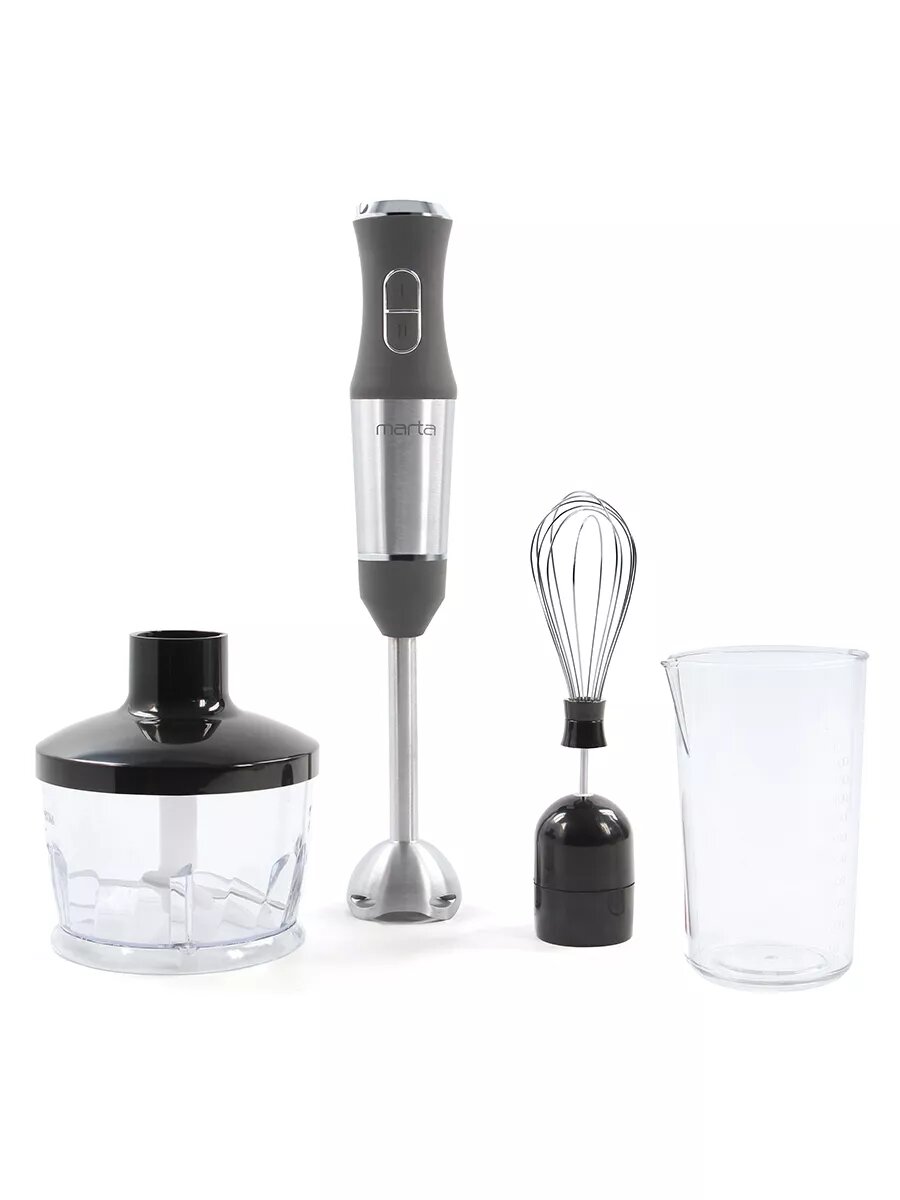 фото MARTA MT-1566 серый гранит кухонный процессор