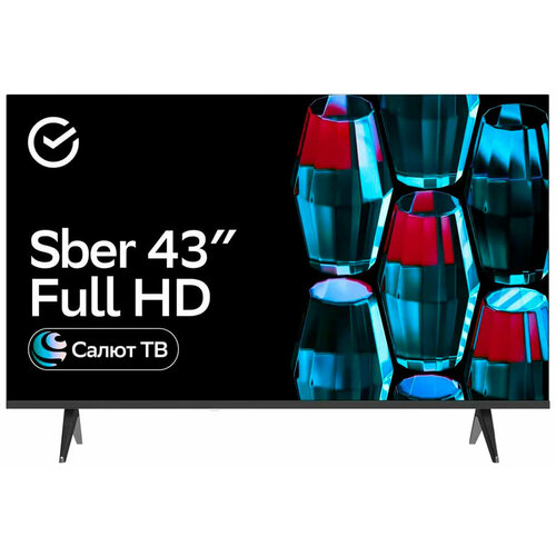 Телевизор Sber SDX-43F2139 экран 43 дюйма 1920х1080 Салют ТВ черный 18990₽