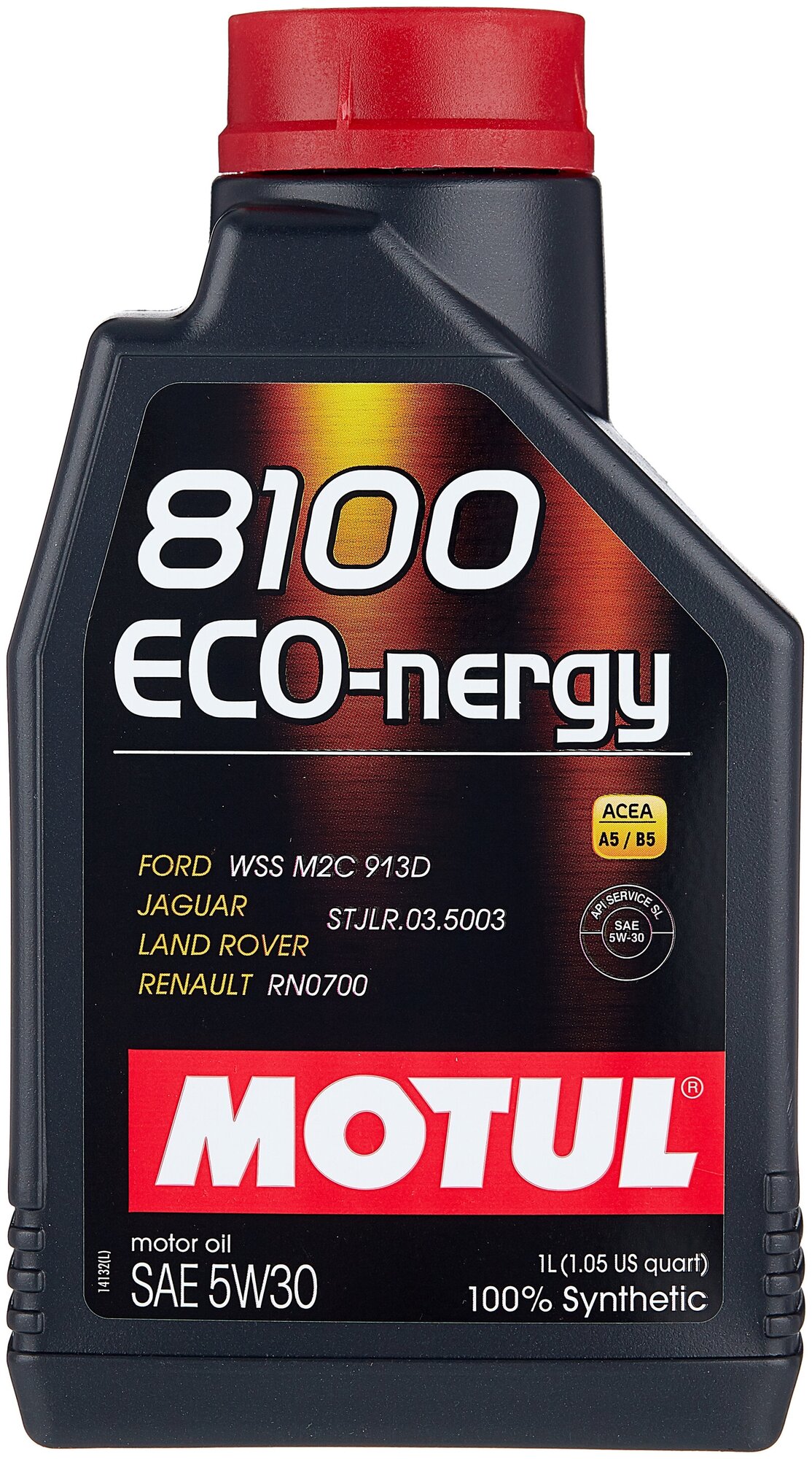 Синтетическое моторное масло Motul 8100 Eco nergy 5W30  1 л  1 шт 