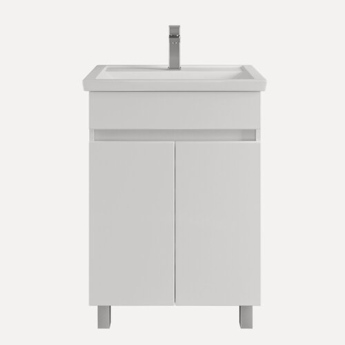 Изображение товара Тумба напольная SanStar Квадро 60 Без раковины для ванной комнаты, белая