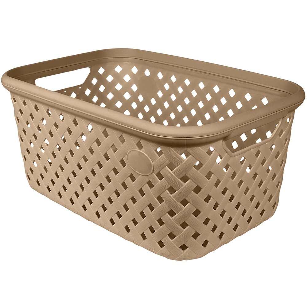 Корзина для белья Plast Team Rattan 33x514x234 см 30 л бежевая