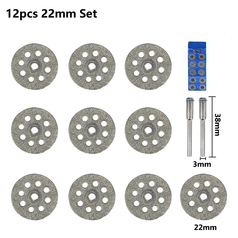 Алмазные диски XCAN для Dremel 20/22/25/30 мм 12pcs 22mm Set