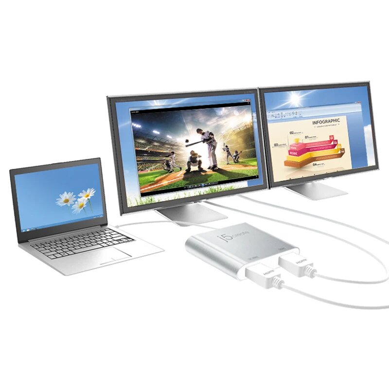j5create USB Type-A 3.0 - 2 HDMI (JUA365) - фото №3
