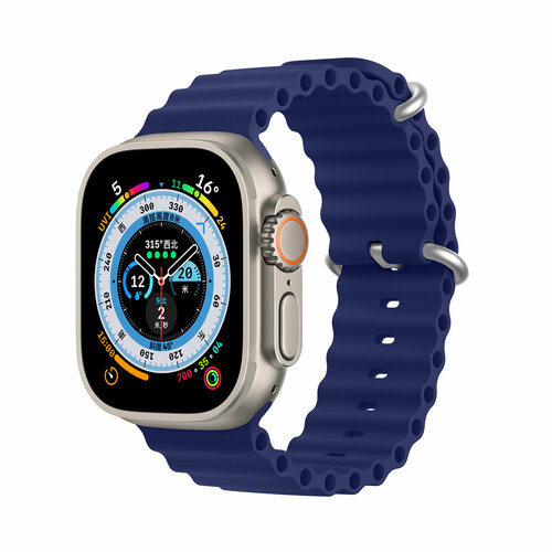 Ремешок из натуральной кожи коричневого цвета от Dux Ducis для смарт часов Apple Watch 42, 44, 45, 46, 49мм, серия YA Series