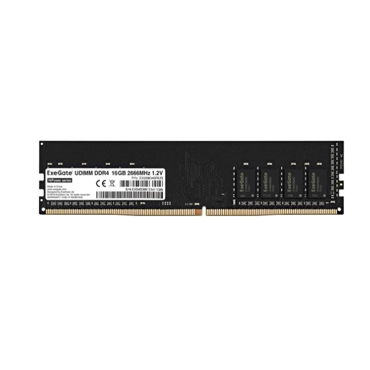 Оперативная память DDR4 16GB PC4-21300 2666MHz ExeGate HiPower DIMM EX288046RUS