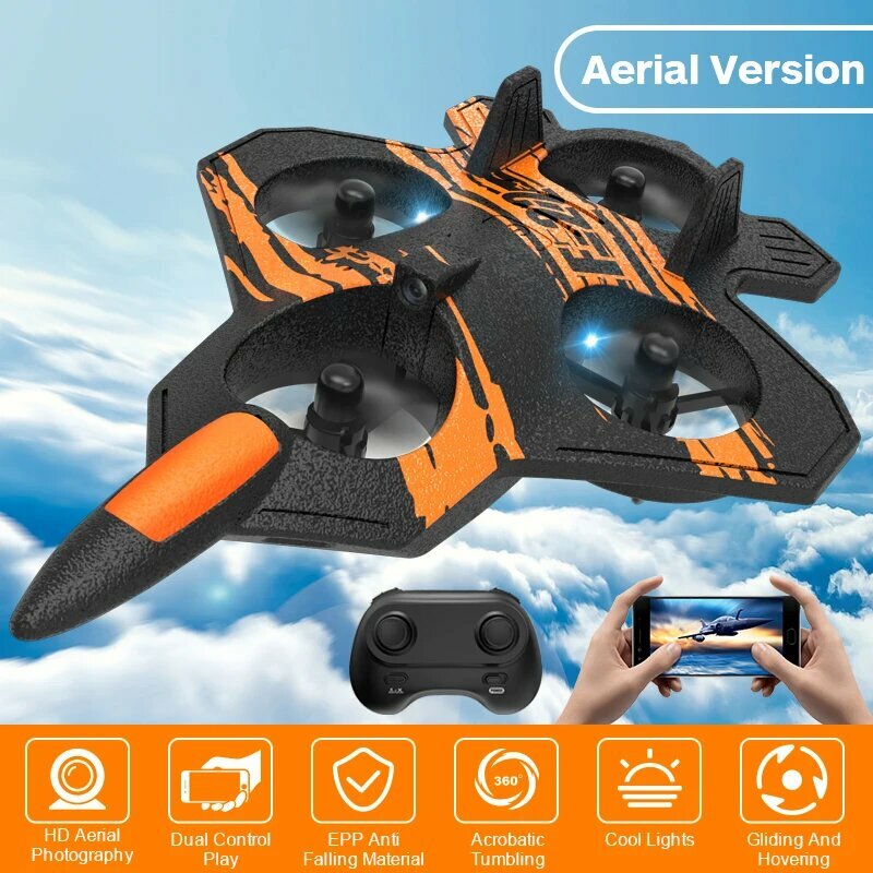 Радиоуправляемый самолет B21 F22 из пенопласта 4K HD камера, F22 Orange Camera