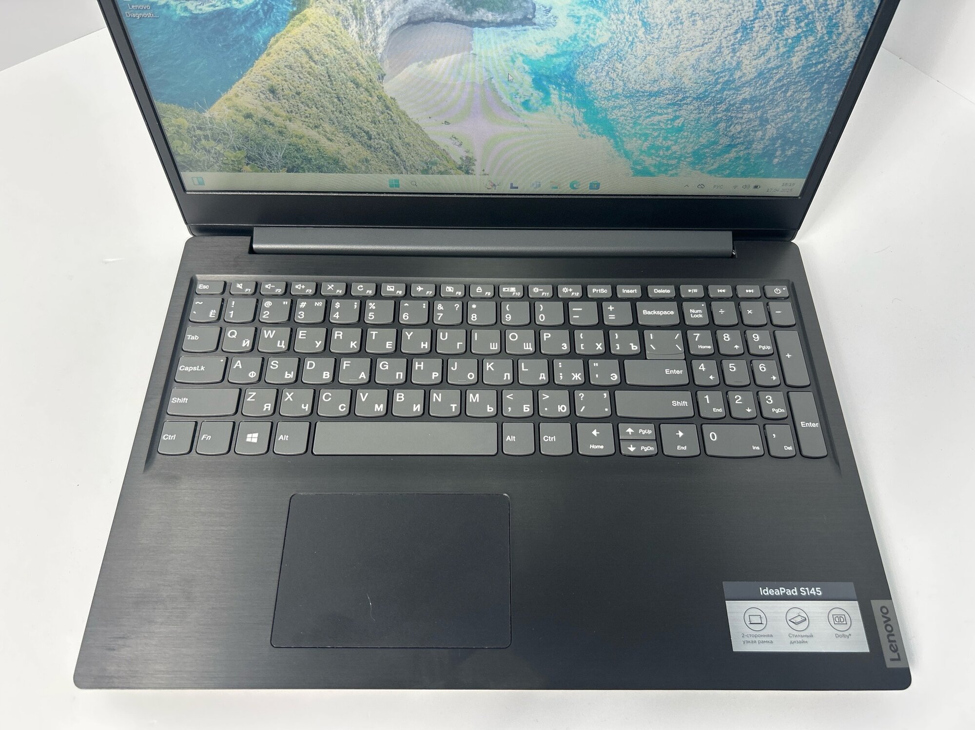 Ноутбук Lenovo IdeaPad S145-15IWL (81MV00HHRU)15.6"/Intel Pentium Gold 5405U/RAM 4 GB/SSD 256GB/Intel UHD Graphics 610/1366*768/TN/Windows 11/Подсветка кл-ры: нет/Черный. Состояние: C1 — фото 1