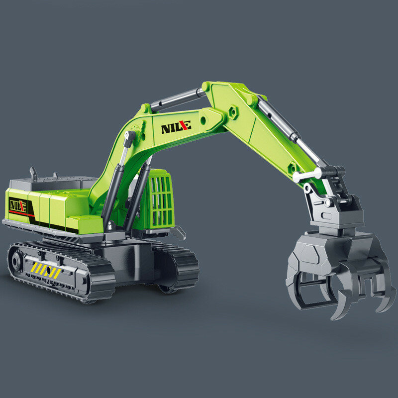 Игрушка экскаватор инерционный большая с функциональными клешнями для обучения и взаимодействия детей зеленый