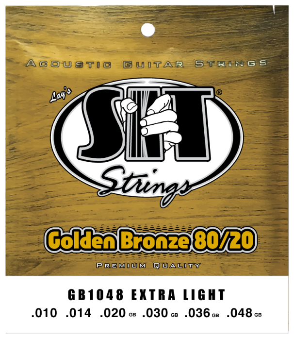 Струны для акустической гитары SIT Strings GB1048 Golden Bronze Extra Light 80/20 10-48