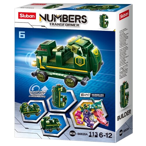 SLUBAN NUMBERS M38-B0820A Машина-трансформер 6, 113 дет. конструктор пластиковый sluban numbers машина трансформер 6 113 дет арт m38 b0820a