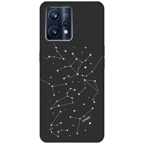 Матовый Soft Touch силиконовый чехол на Realme 9 Pro+, Рилми 9 Про+ с 3D принтом Constellations черный матовый soft touch силиконовый чехол на realme 9 pro рилми 9 про с 3d принтом ladder into space черный