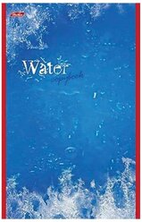 Блокнот А5 (135х205 мм), 48 л., скоба, картон, выборочный лак, клетка, HATBER, "Water" ("Вода"), 48Б5вмB3 03976, B023235