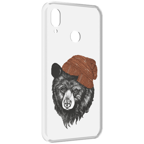 Чехол MyPads Медведь в шапке 2 для BQ BQ-6040L Magic задняя-панель-накладка-бампер