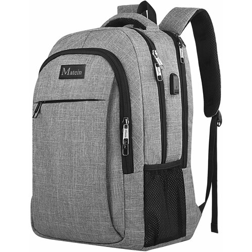 Рюкзак для ноутбука Matein Mlassic, 15,6, серый сумка для ноутбука matein 15 6 черная