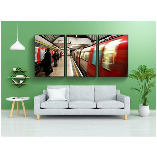 фото Набор модулных постеров для интерьера "лондон, британский, метро" 60x90 см. в тубусе, без рамки lotsprints