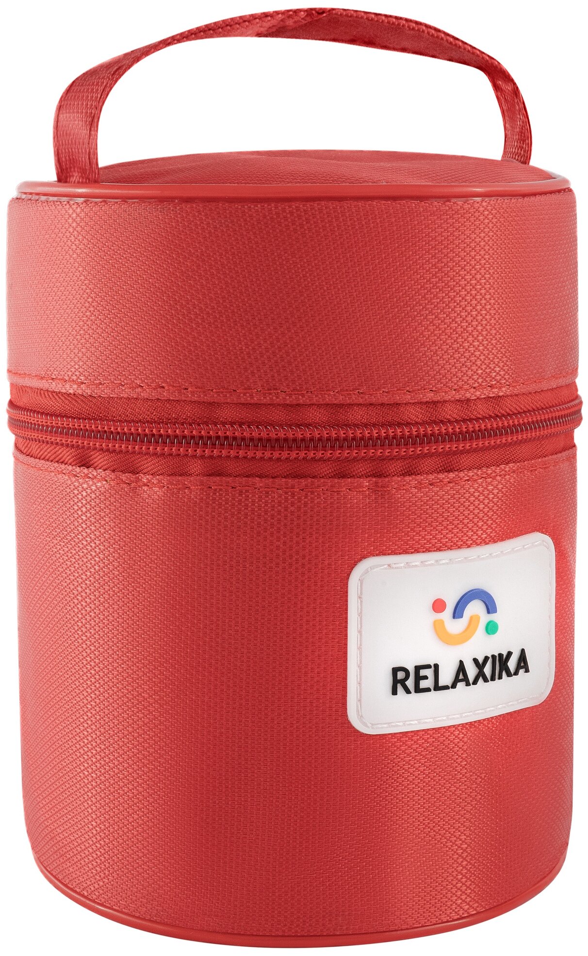 Термос для еды Relaxika 301 (0,5 литра) в чехле, стальной - фото №13