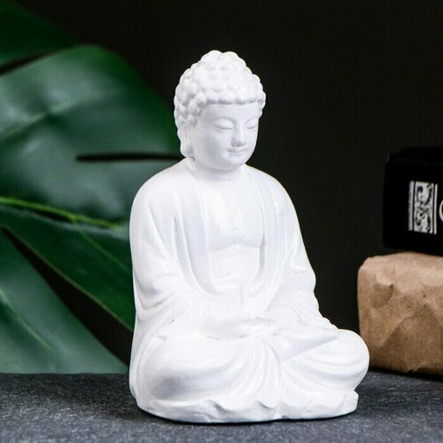 Подставка для благовоний Будда сидит белый, 12см