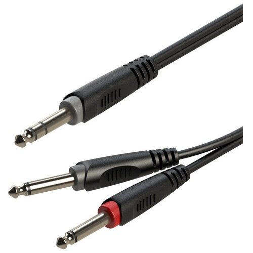 Кабель аудио 1xJack - 2xJack Roxtone RAYC100/3 3.0m afdj кабель stereo jack 3 5 stereo jack 3 5 1 м золотистый