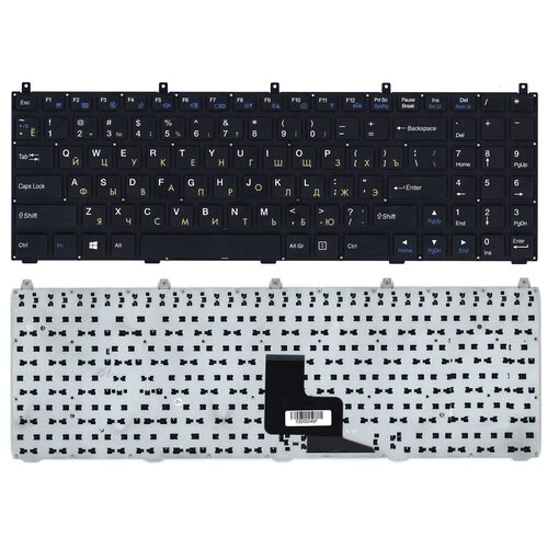 Клавиатура keyboard MP-08J46SU-430 для ноутбука DNS W765S 0123975 Casper W76 W760 W762 черная без рамки плоский Enter 1312₽