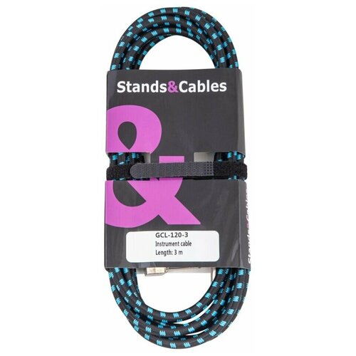 STANDS & CABLES GCL-120 -3 Инструментальный кабель инструментальный кабель jack 6 3 jack 6 3 угловой моно 3м 6 5мм зеленый