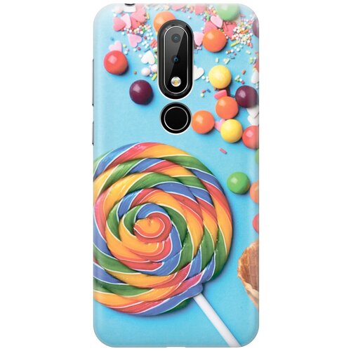 фото Силиконовый чехол на nokia 6.1 plus / x6 (2018) / нокиа 6.1 плюс / х6 2018 с эффектом блеска "разноцветный леденец gosso