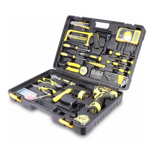 Набор инструментов Шуруповерт аккумуляторный Li-ion 12В 20Нм 2 АКБ 15Ач зу 127 предметов в кейсе K51-2012802 481300₽