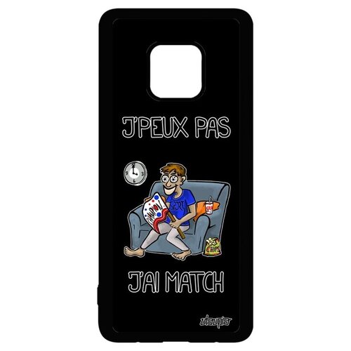 фото Ударопрочный чехол на смартфон // huawei mate 20 pro // "не могу - у меня матч!" карикатура прикольный, utaupia, черный