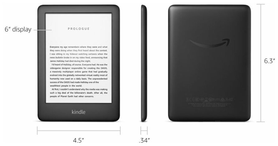 Электронная книга Amazon Kindle 11 2022 16 Гб black Ad-Supported