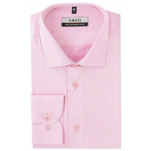 Рубашка GREG, размер 174-184/44, розовый кардиган bianca длинный рукав полуприлегающий силуэт размер 44 бежевый розовый