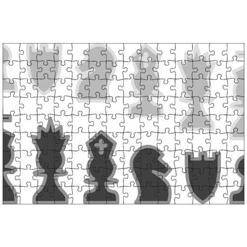 фото Магнитный пазл 27x18см."шахматы, цифры, игра" на холодильник lotsprints