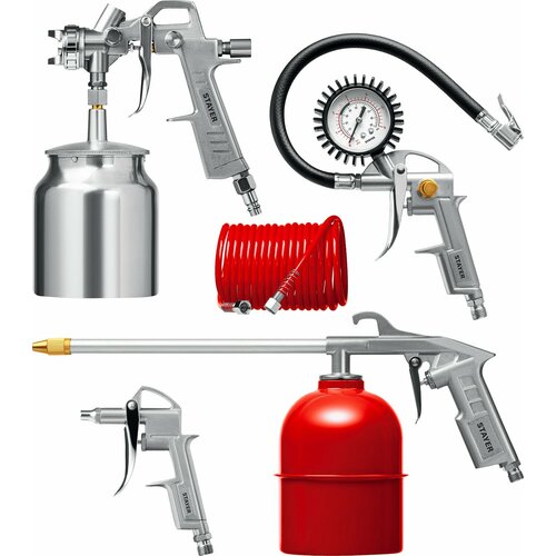 STAYER ORION-5S 5 предметов с нижним бачком Универсальный набор пневмоинструмента 06487-H5 509800₽