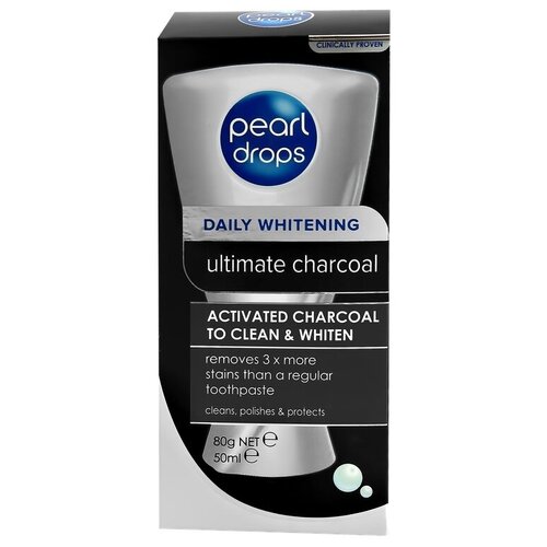 Паста зубная PEARL DROPS ULTIMATE CHARCOAL отбеливающая 50 мл
