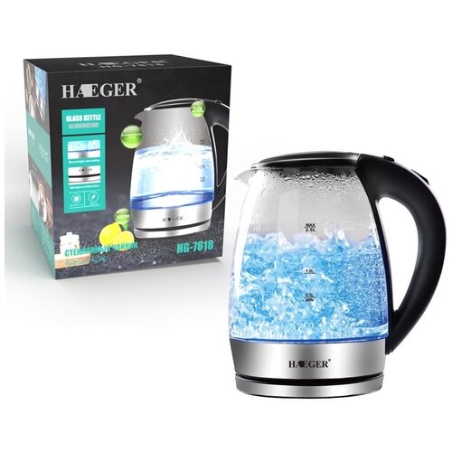Чайник электрический стеклянный HAEGER HG-7818 197000₽
