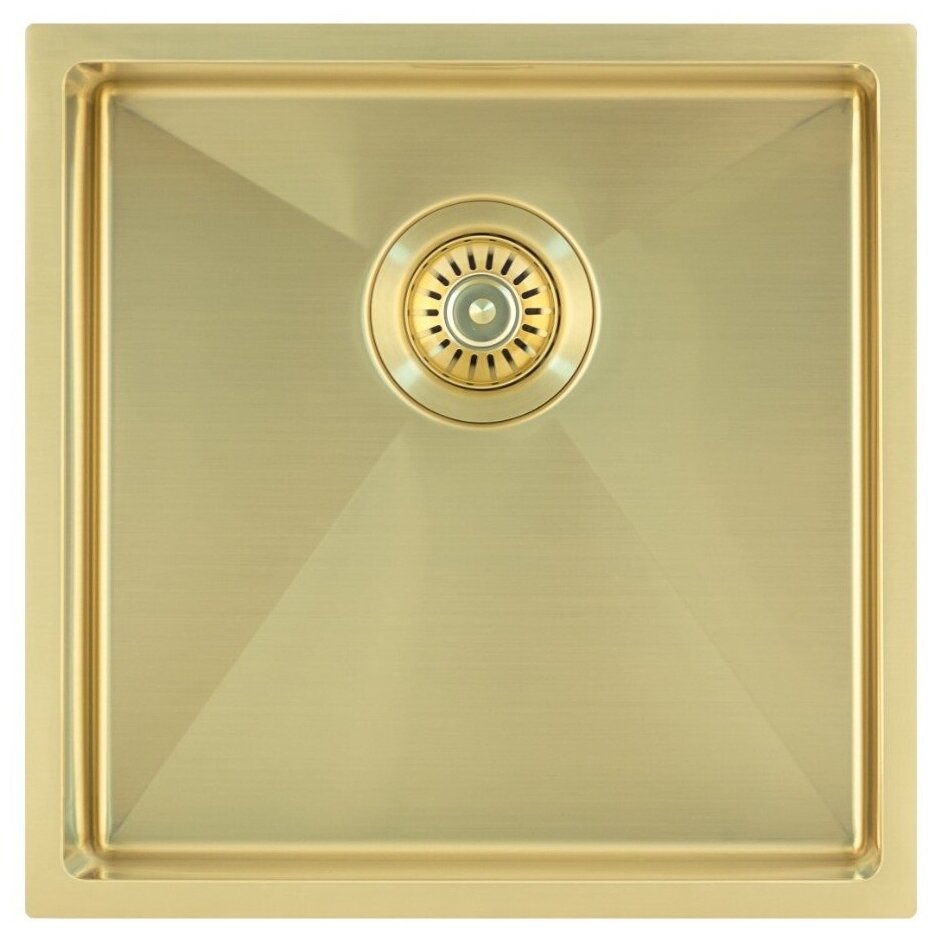 Мойка Seaman Eco Marino SME-440 Light Gold (PVD, Gold 2), светлое золото, стандартная комплектация, квадратная