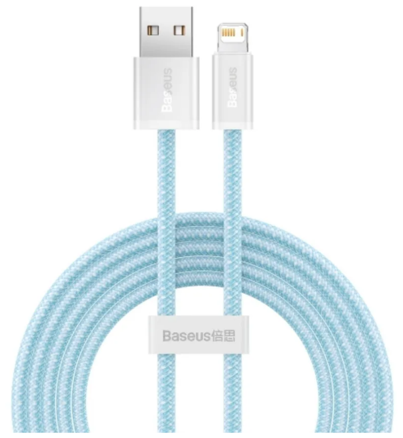 Кабель для передачи данных / быстрой зарядки /Baseus Dynamic Series Fast Charging Data Cable USB to Lightning 2.4A 1m Blue (CALD000403)