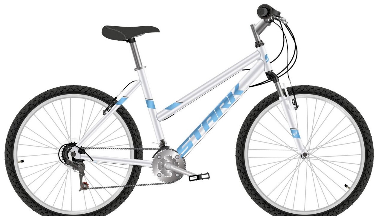 Велосипед Stark Luna 26.1 V (2021) 16" белый/голубой