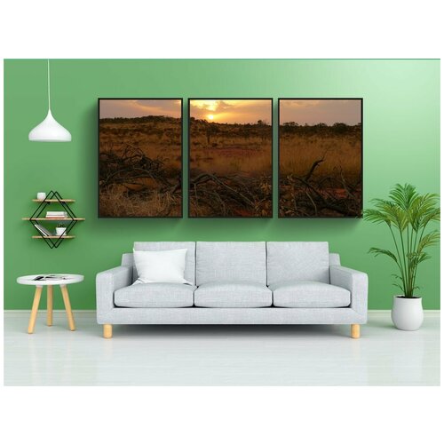 фото Набор модулных постеров для интерьера "солнце, восход солнца, облака" 60x90 см. в тубусе, без рамки lotsprints