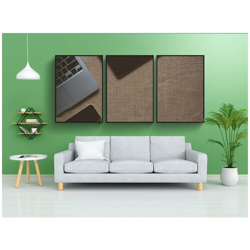 фото Набор модулных постеров для интерьера "вретище, вретище фактурное, ноутбук" 60x90 см. в тубусе, без рамки lotsprints