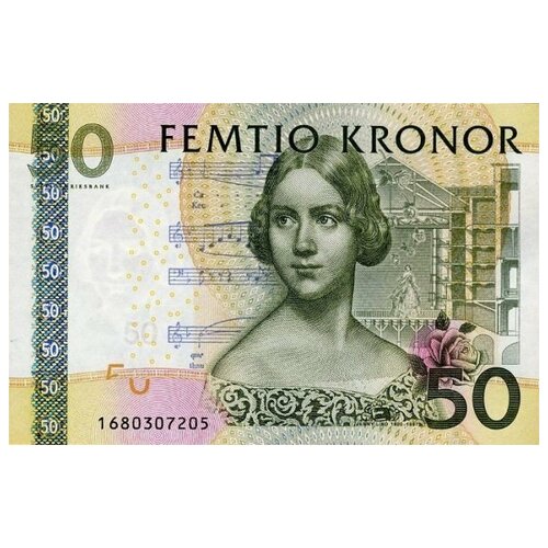 Швеция 50 крон 2011 г /оперная певица Дженни Линд/ UNC швеция 50 крон 2008 2011 гг