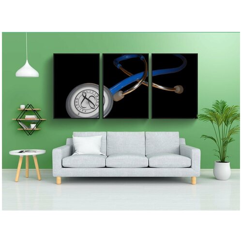 фото Набор модулных постеров для интерьера "стетоскоп, доктор, чтобы прослушать превью трека" 60x90 см. в тубусе, без рамки lotsprints