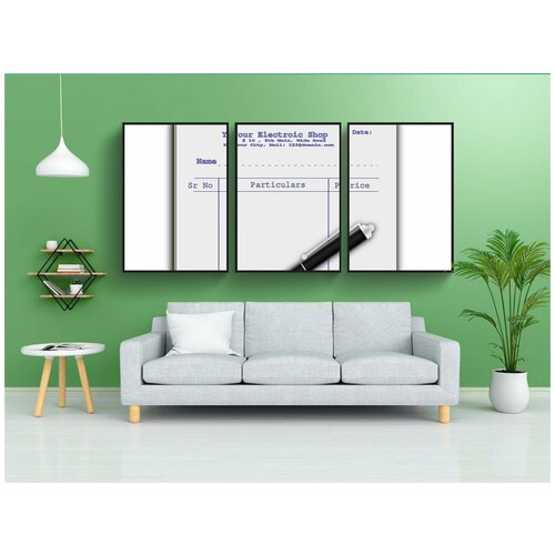 фото Набор модулных постеров для интерьера "книга, ручка, бумага" 60x90 см. в тубусе, без рамки lotsprints