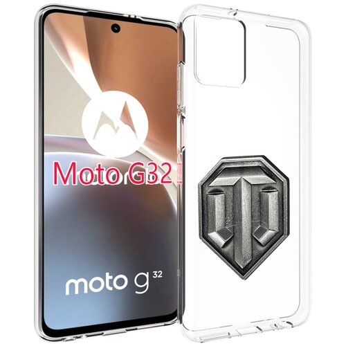 Чехол MyPads world-of-tanks мужской для Motorola Moto G32 задняя-панель-накладка-бампер