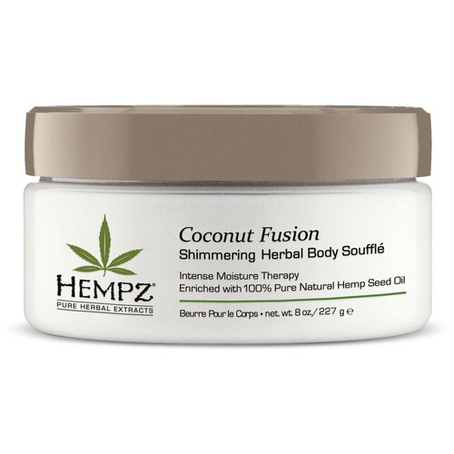 Hempz Coconut Fusion Energizing Herbal - Хэмпз Коконат Фьюжн Энерджайзинг Хербал Суфле для тела с Мерцающим Эффектом, 227 г -