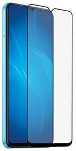 Фото DF / Закаленное стекло с цветной рамкой для телефона Tecno Spark 9 Pro на смартфон Техно Спарк 9 Про DF tColor-13 (black) / прозрачный